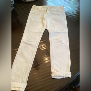 Levi’s white stretch straight leg jeans
